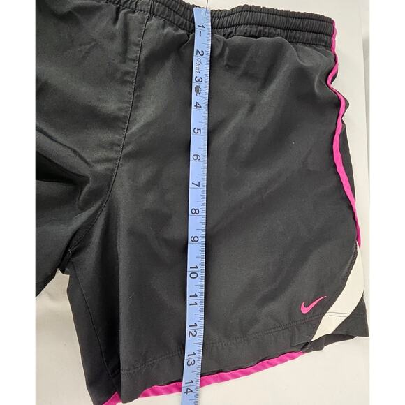 NIKE WOMEN'S VINTAGE BLACK ATHLETIC RUNNING SHORTS WITH PINK ACCENTS SIZE XL - Picture 9 of 10